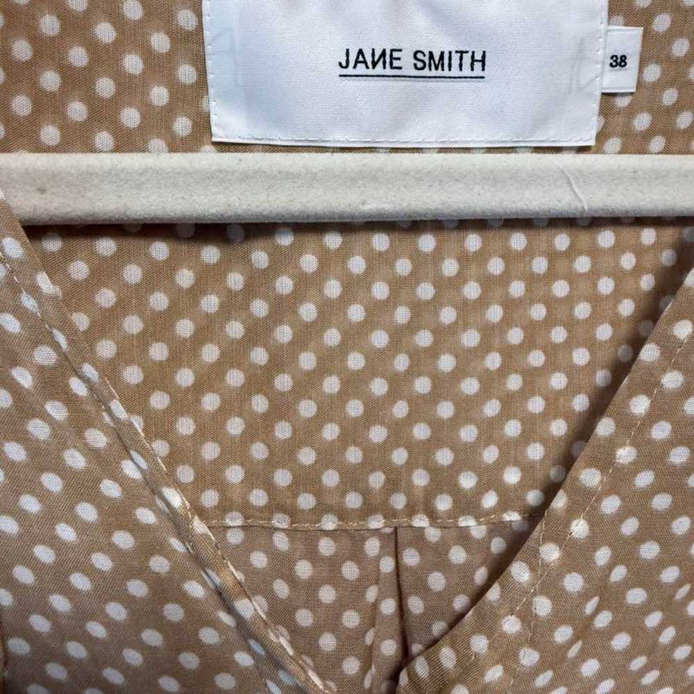 JANE SMITH Beige Dot Pattern Blouse 38 - image 4