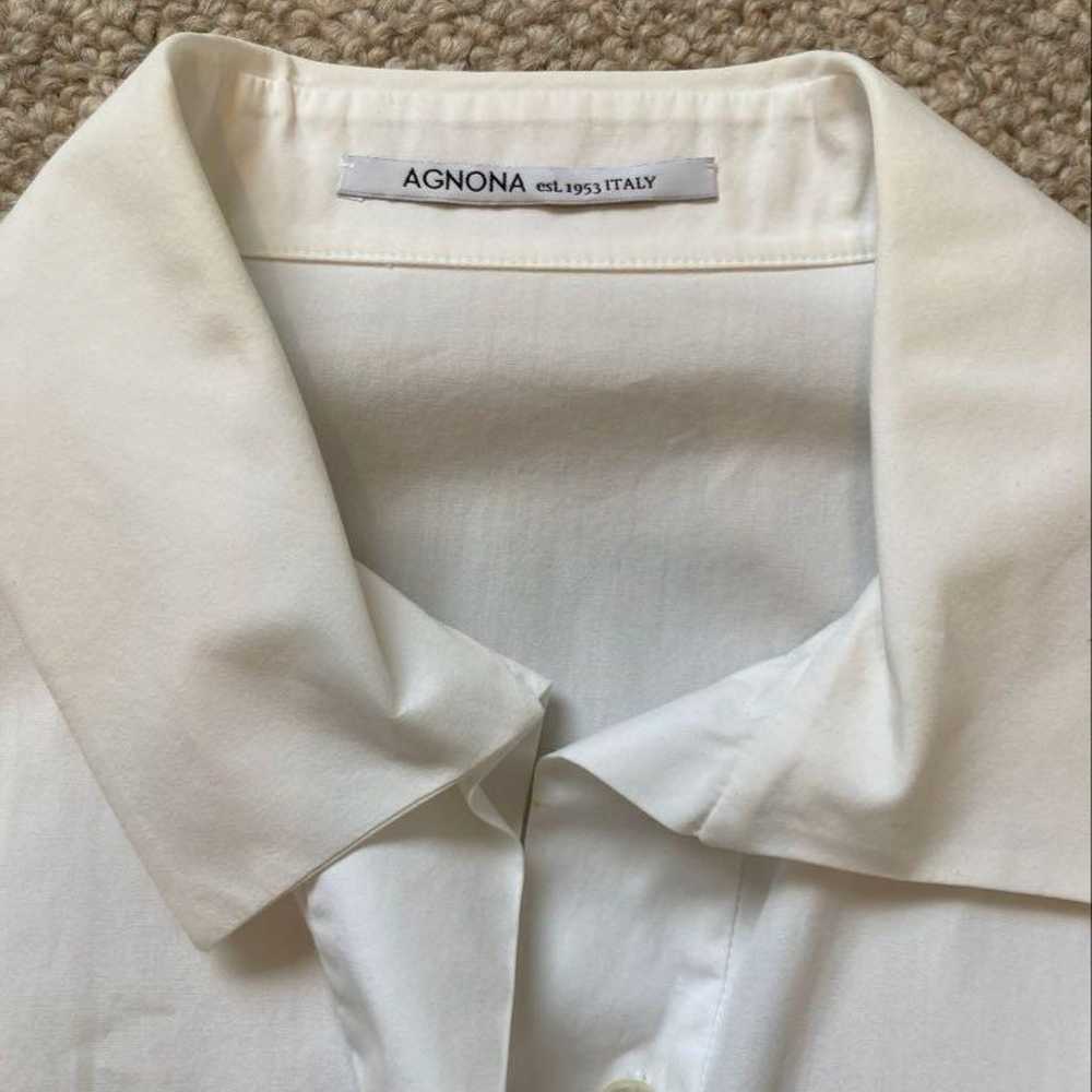 AGNONA White Sleeveless Blouse Shirt 44 - image 6