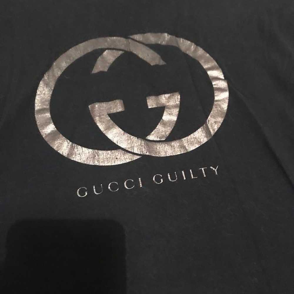 Gucci Guilty Logo V-Neck Long Sleeve T-Shirt - image 2