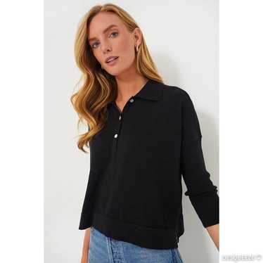 Tuckernuck Clayton Knit Polo Boxy Drop Shoulder B… - image 1