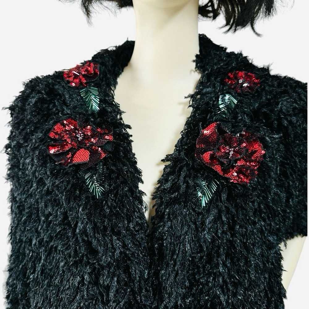 Dress Jacket ALBERTO MAKALI Cropped Fuzzy Blazer … - image 5