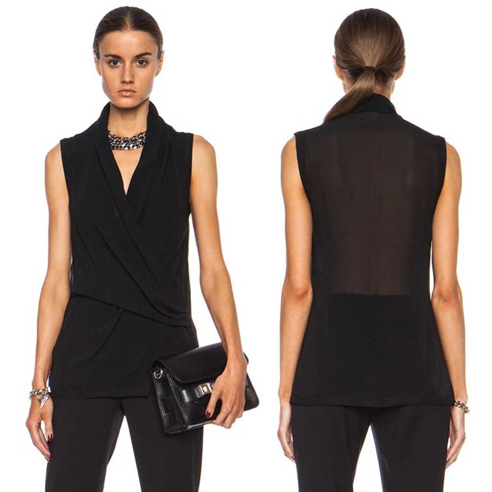 Helmut Lang 100% silk sleeveless blouse - sz small - image 8