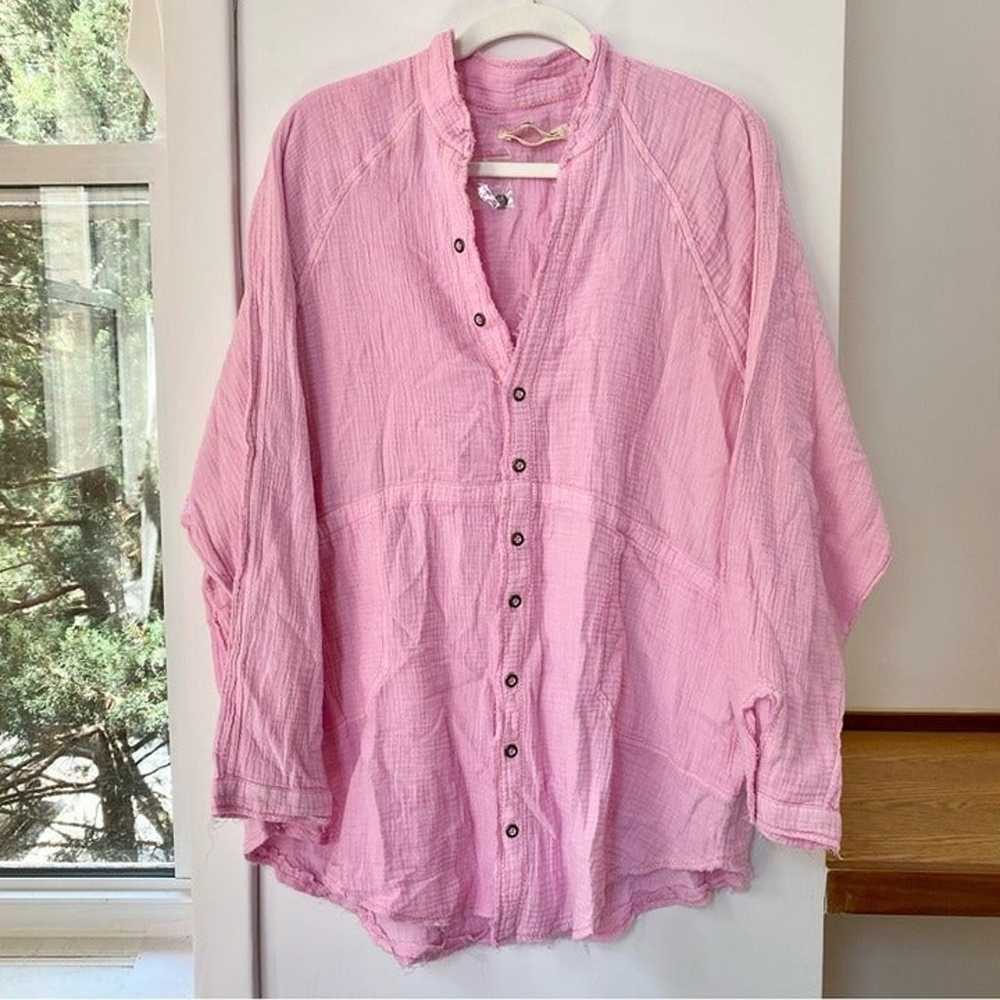 NWT Free People Summer Daydream Button Down Top G… - image 4