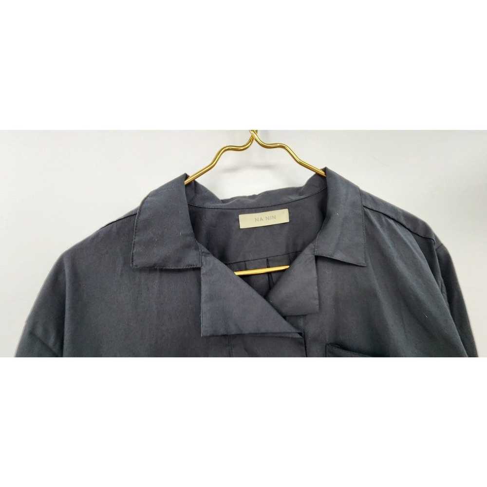 NA NIN Clarke Cotton Poplin Button Up Size 1 Blac… - image 8