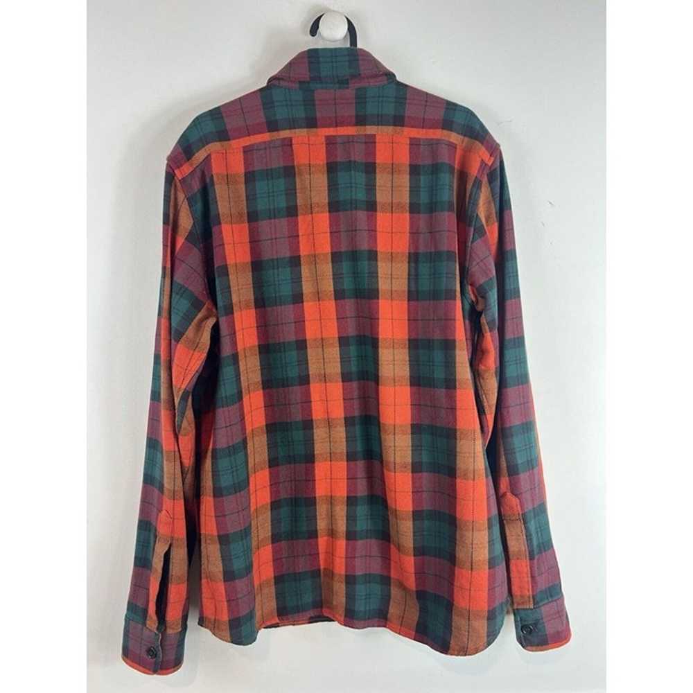 Aspesi Orange Check Midweight Flannel Overshirt J… - image 2