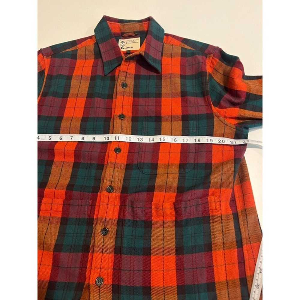 Aspesi Orange Check Midweight Flannel Overshirt J… - image 5