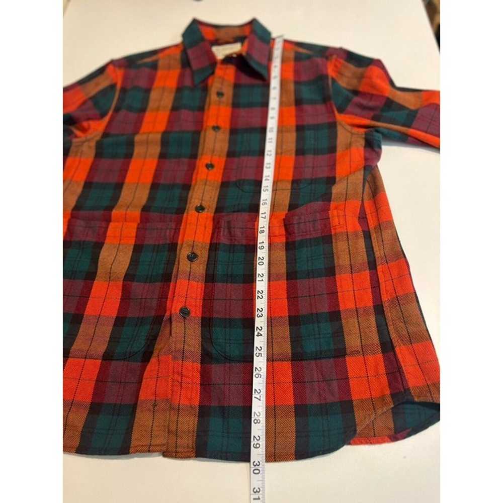 Aspesi Orange Check Midweight Flannel Overshirt J… - image 6