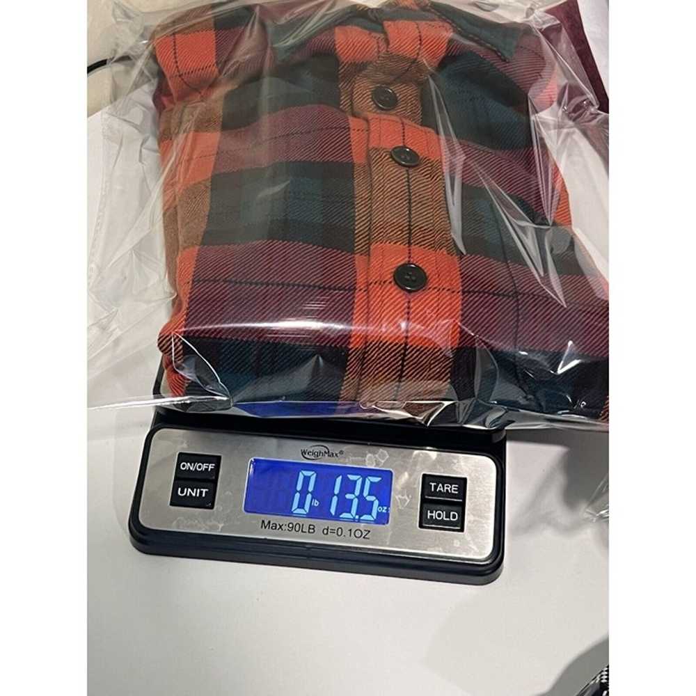 Aspesi Orange Check Midweight Flannel Overshirt J… - image 7