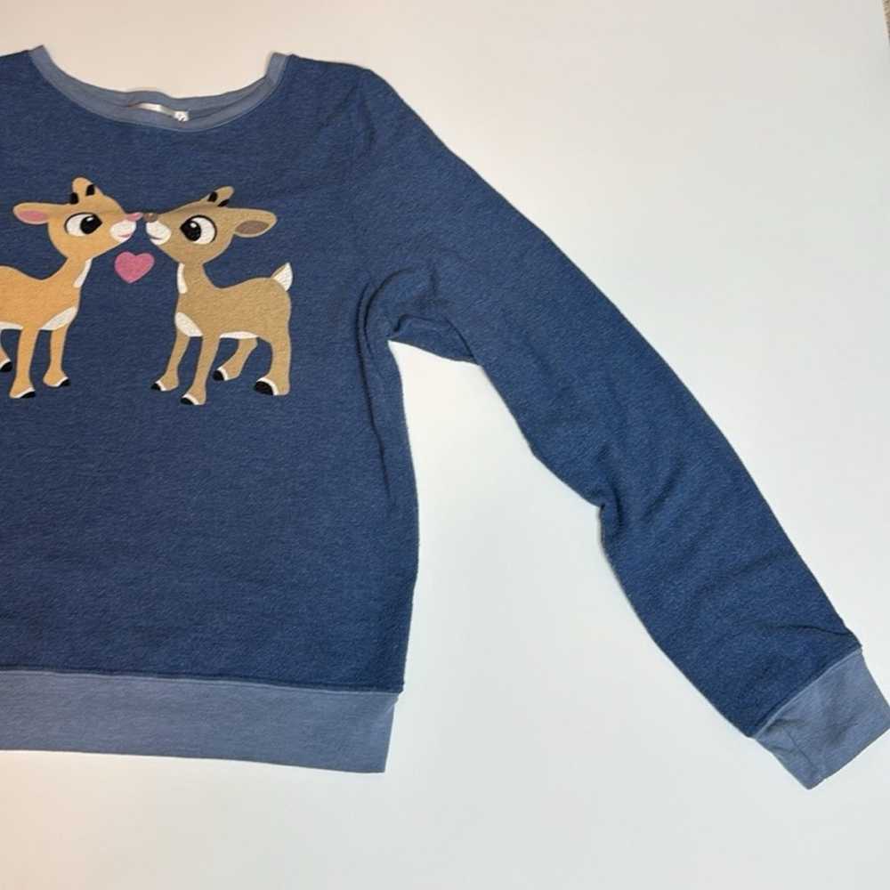 Wildfox Rudolph and Clarice reindeer kisses jumpe… - image 11