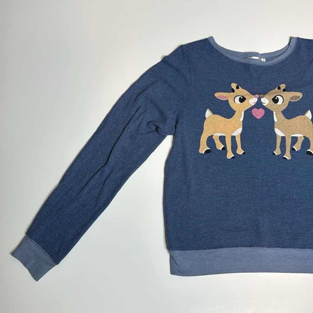 Wildfox Rudolph and Clarice reindeer kisses jumpe… - image 12