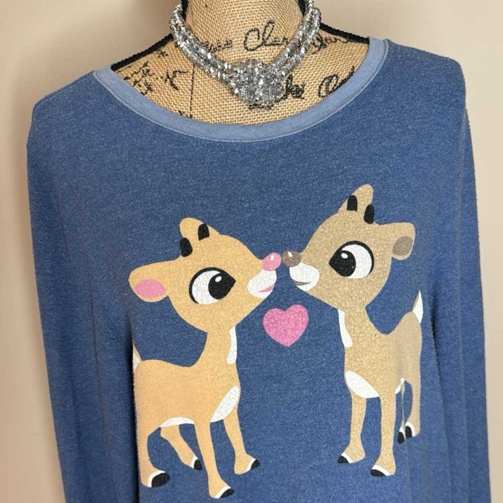 Wildfox Rudolph and Clarice reindeer kisses jumpe… - image 4