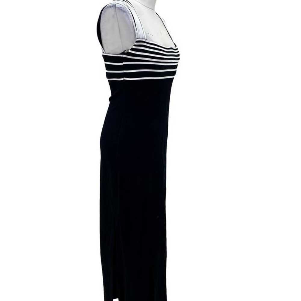 Tadashi Shoji Black White Stripe Gown - image 12