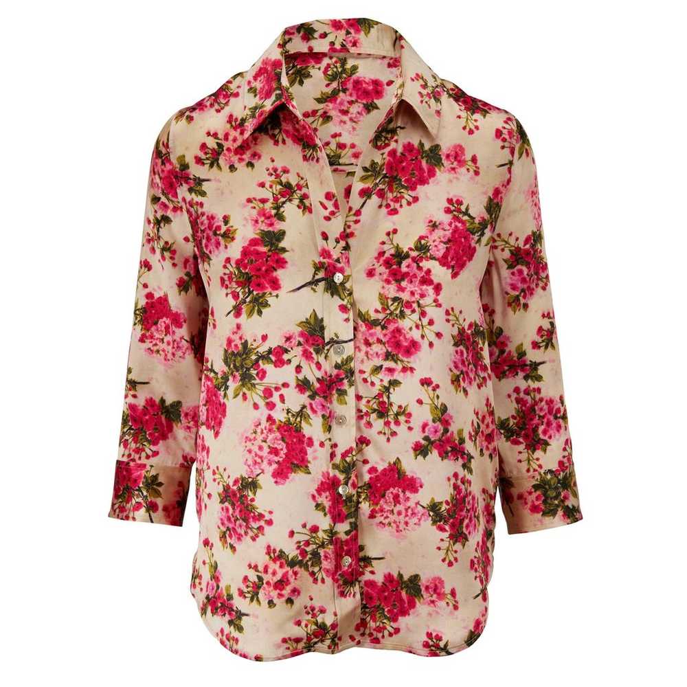 L’Agence Dani Silk Fuchsia Floral Blouse - image 2