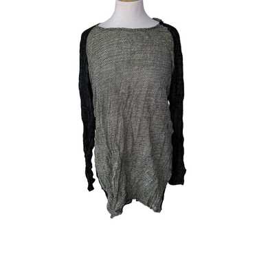 ALEMBIKA Crinkle Sheer Metallic Boatneck Tunic Bl… - image 1