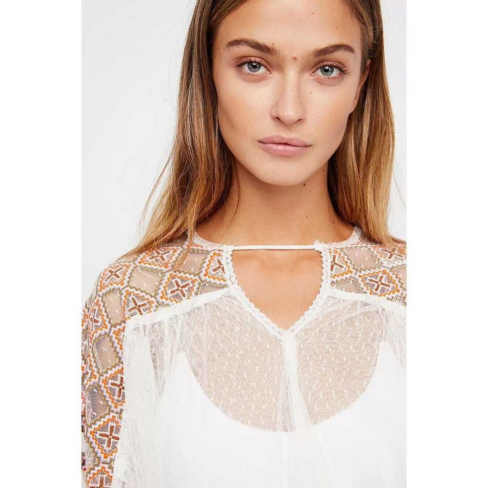 Free People Joyride Sheer Tulle Embroidery Oversi… - image 2