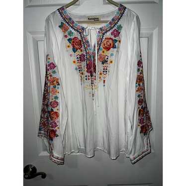 Savanna Jane embroidered blouse size large.