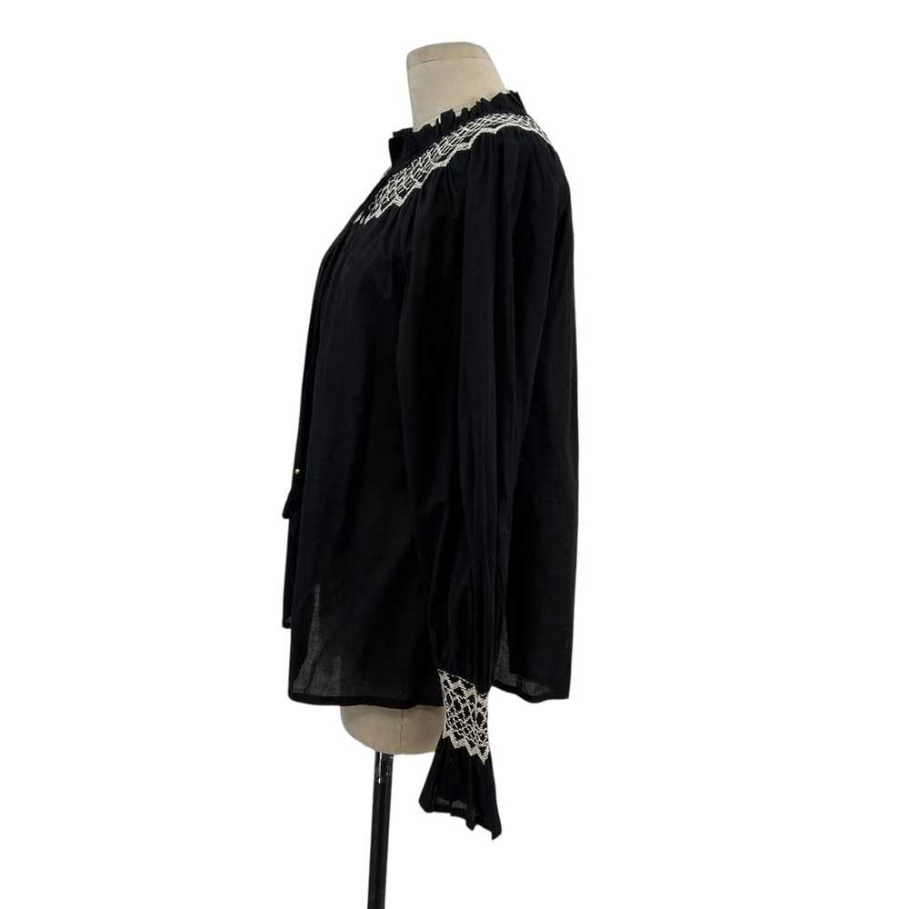 Figue Charlie Top Black Long Sleeve Embroidered B… - image 6