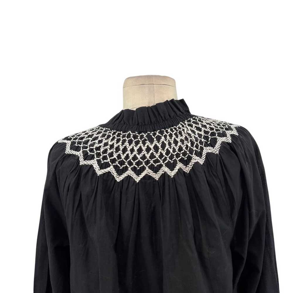 Figue Charlie Top Black Long Sleeve Embroidered B… - image 9