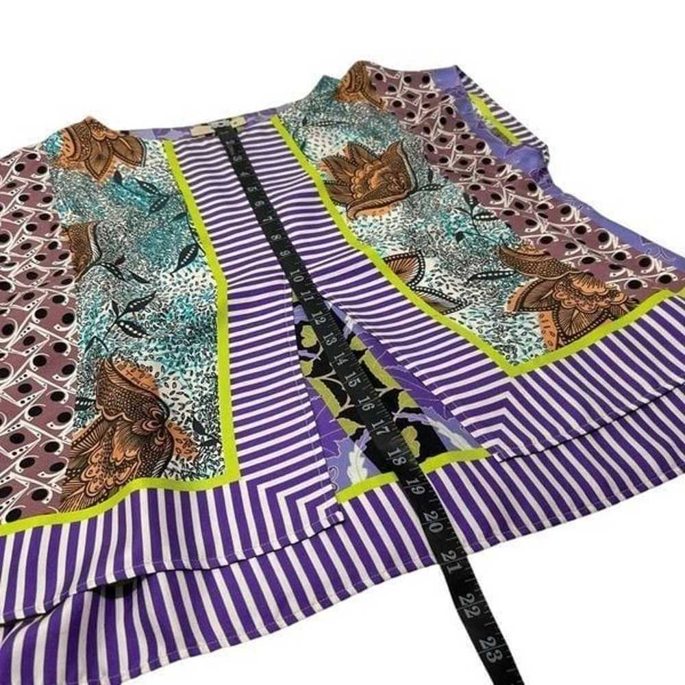 Etro Medium (8-10) Floral Geometric Floral Silk B… - image 10