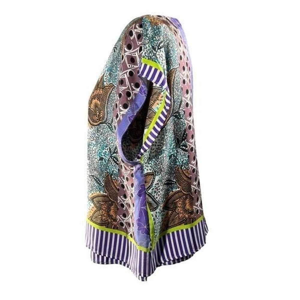 Etro Medium (8-10) Floral Geometric Floral Silk B… - image 4