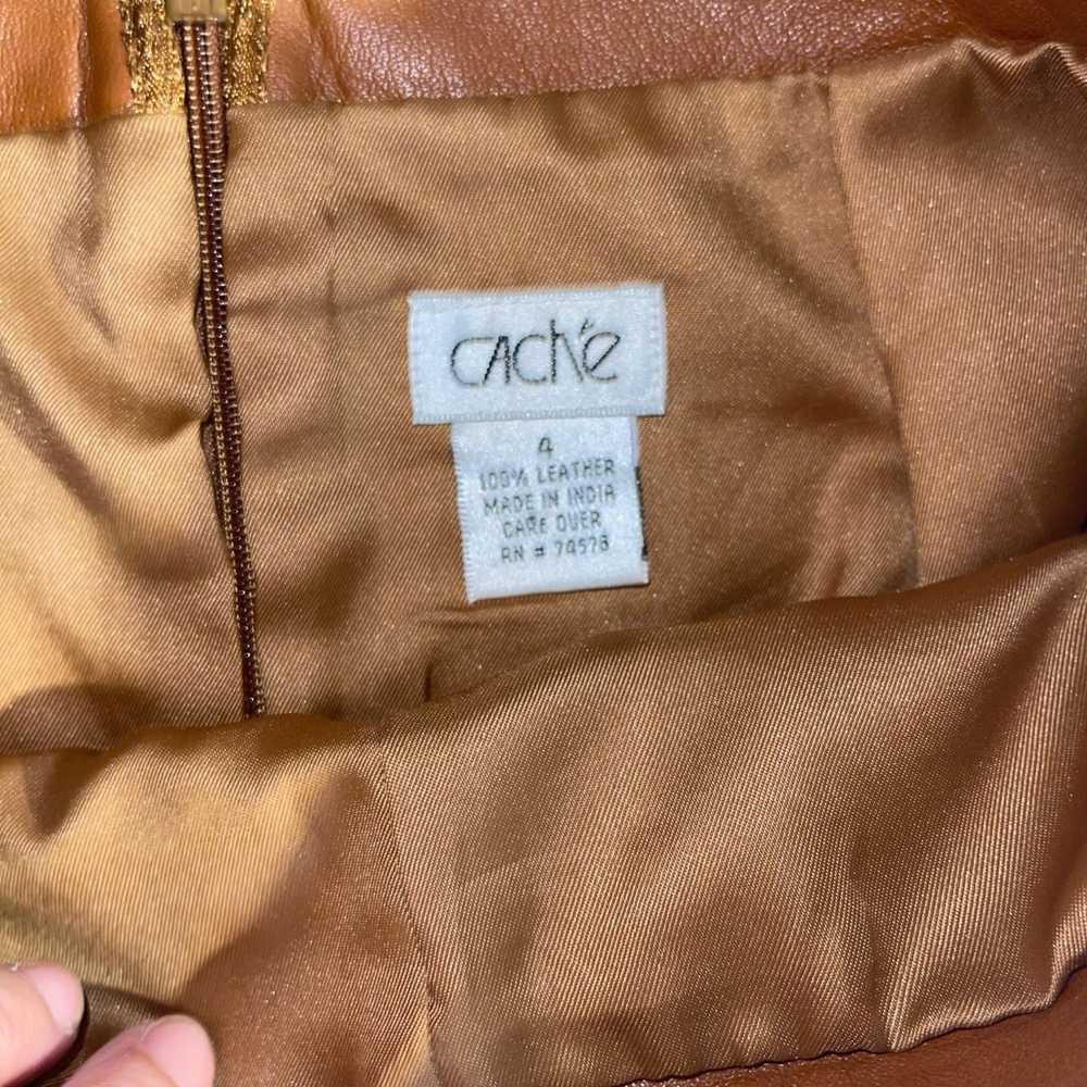 Vintage Cache Vintage Womens Skirt Size 4 Brown L… - image 3