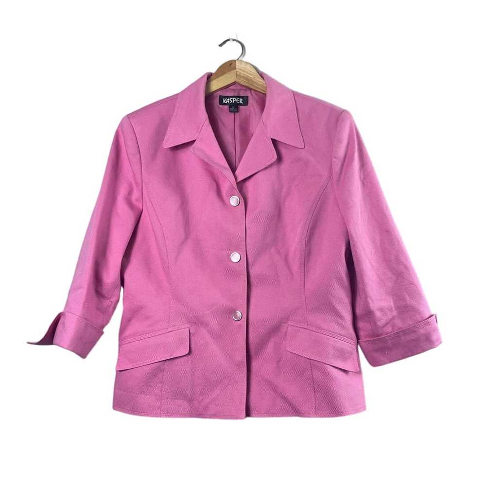 Vintage Women's Pink Kasper Vintage Skirt Suit Se… - image 1