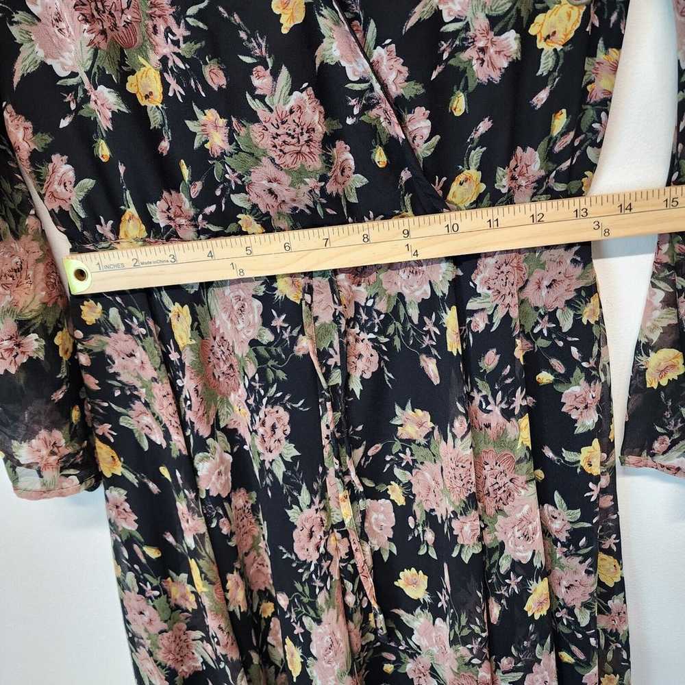 Spy Zone Exchange Floral Maxi Dress V-neck Flare … - image 9