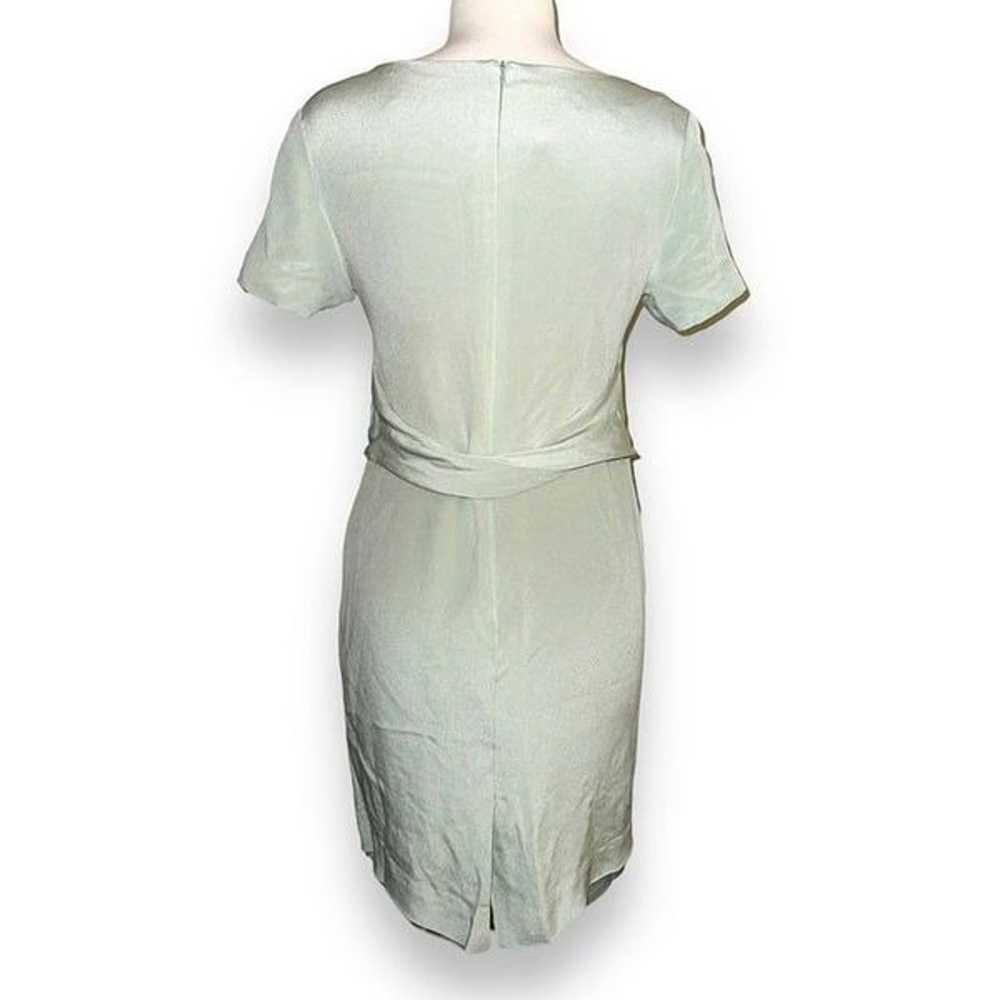 A9 Vintage Y2K Talbots 100% Silk Dress Mint Green… - image 2