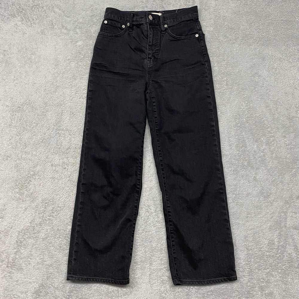 Madewell Jeans Womens 26 Black Slim Wide Leg Crop… - image 1