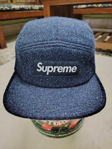 SUPREME F/W 15 Harris Tweed box logo camp cap hat red used