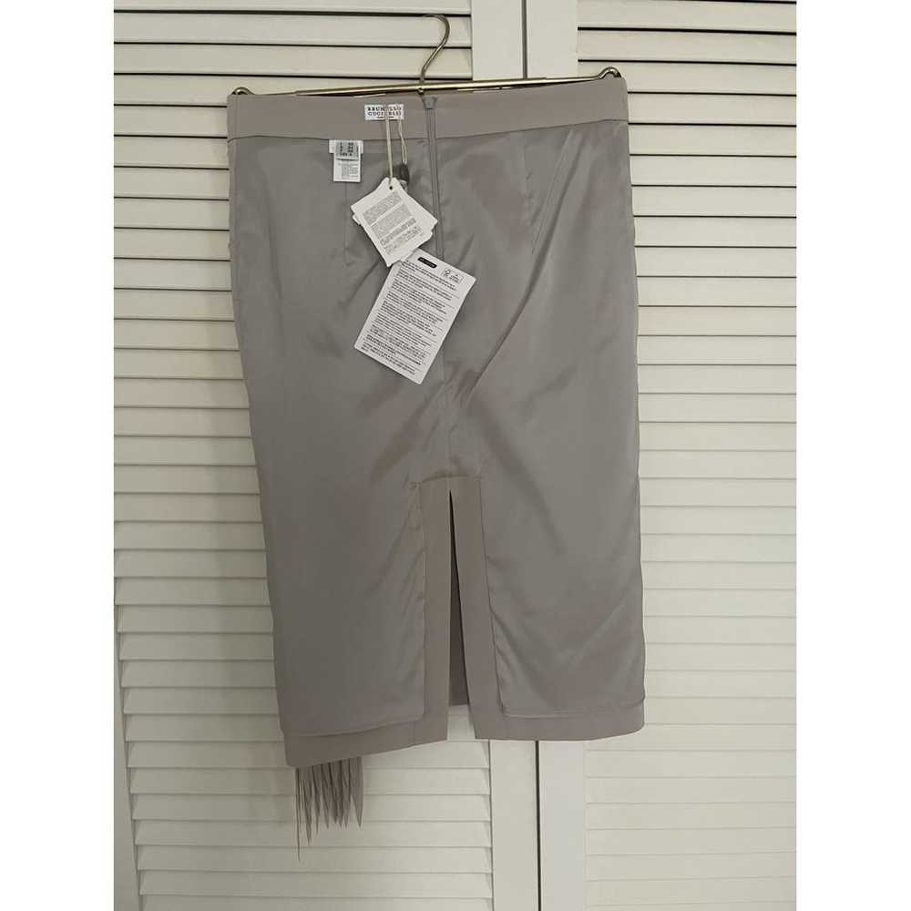 Brunello Cucinelli Silk mid-length skirt - image 4