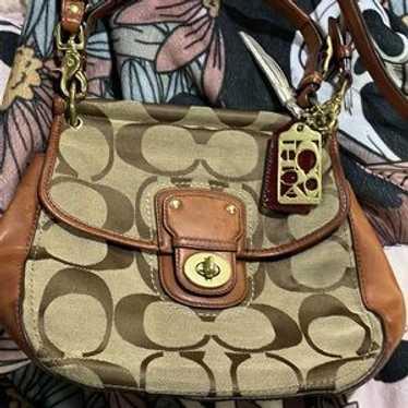 バッグ Coach leather kiss lock Hand bag Rare RARE Coach 1941 Kisslock Satchel 38 Frame Bag in Colorblock