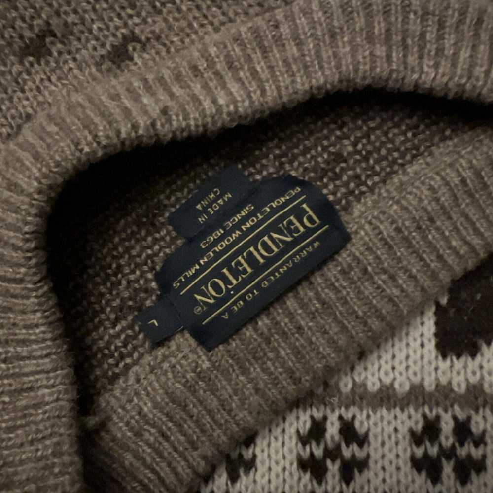 Pendleton VTG Pendleton Fair Isle Bear Sweater La… - image 12