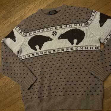 Pendleton VTG Pendleton Fair Isle Bear Sweater La… - image 1