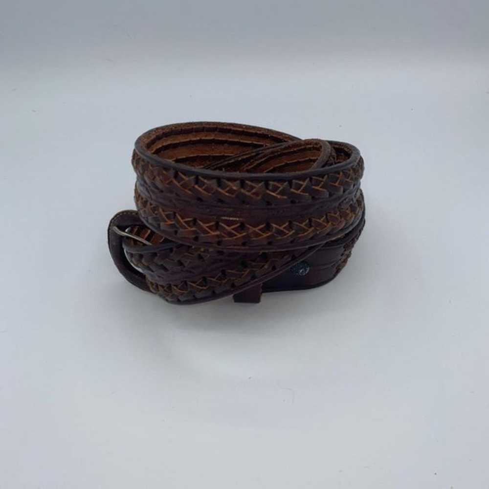 Vintage Vintage Unbranded Brown Braided Leather B… - image 1