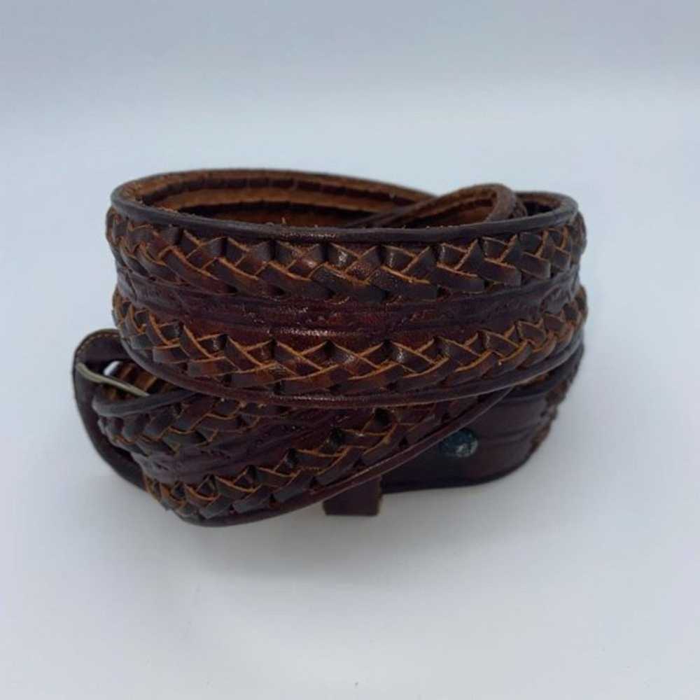 Vintage Vintage Unbranded Brown Braided Leather B… - image 8