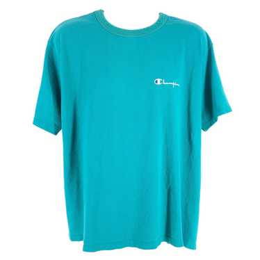 Champion × Vintage 90s Champion teal tshirt 1990s… - image 1