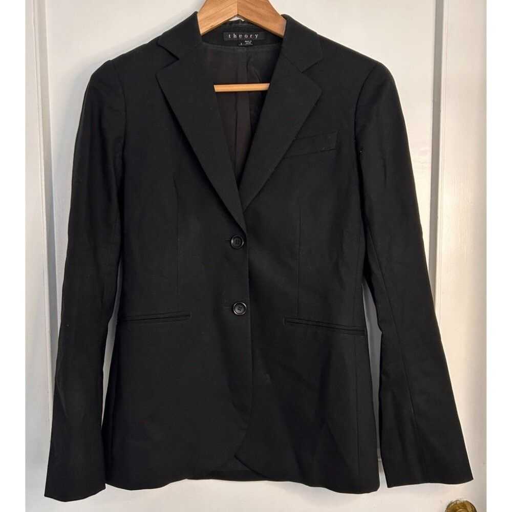 Theory Theory Slim Black Blazer in Good Wool Size… - image 3