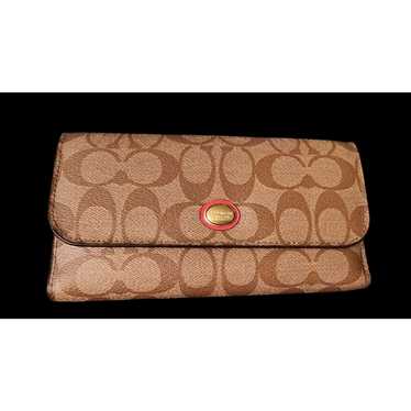 Coach Coach Peyton Signature checkbook Wallet - image 1