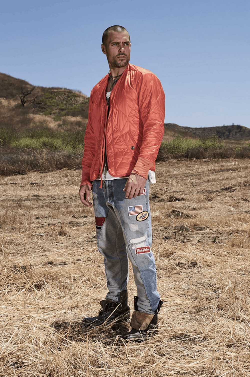 Greg Lauren $1750 Greg Lauren Orange Quilted Mode… - image 2