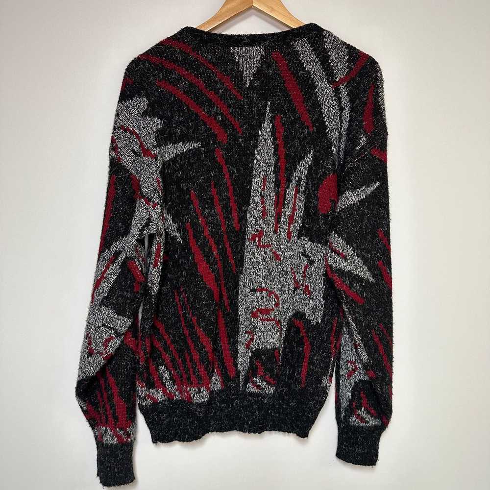 Vintage Vintage Knit Sweater 90s Grandpa Core Bla… - image 2