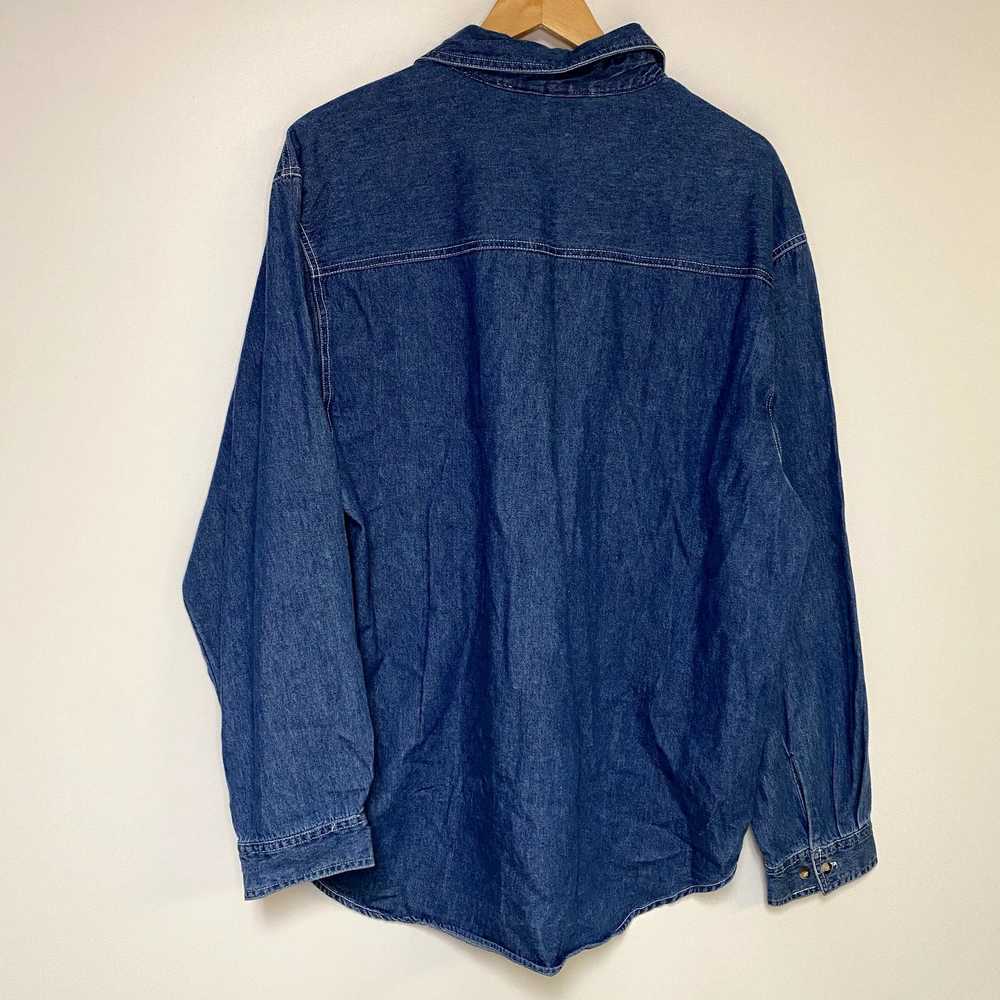 Vintage Vintage Autumn Shirt 90s Denim Fall Shirt… - image 2