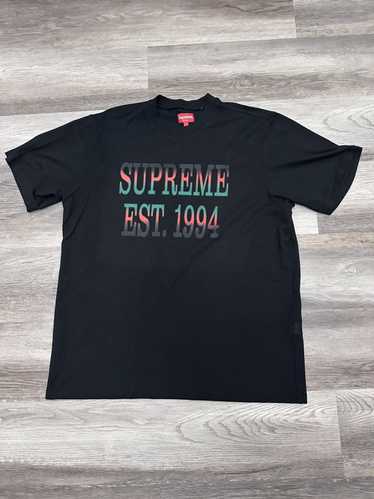 Supreme Supreme Cotton Mesh Gradient Logo S/S Top Whi… - Gem