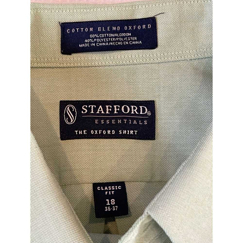 Stafford Vintage Stafford Cotton Oxford Green Shi… - image 4