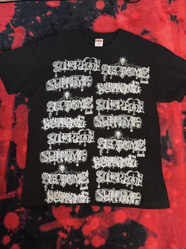 Supreme Supreme X wombat black and white tee