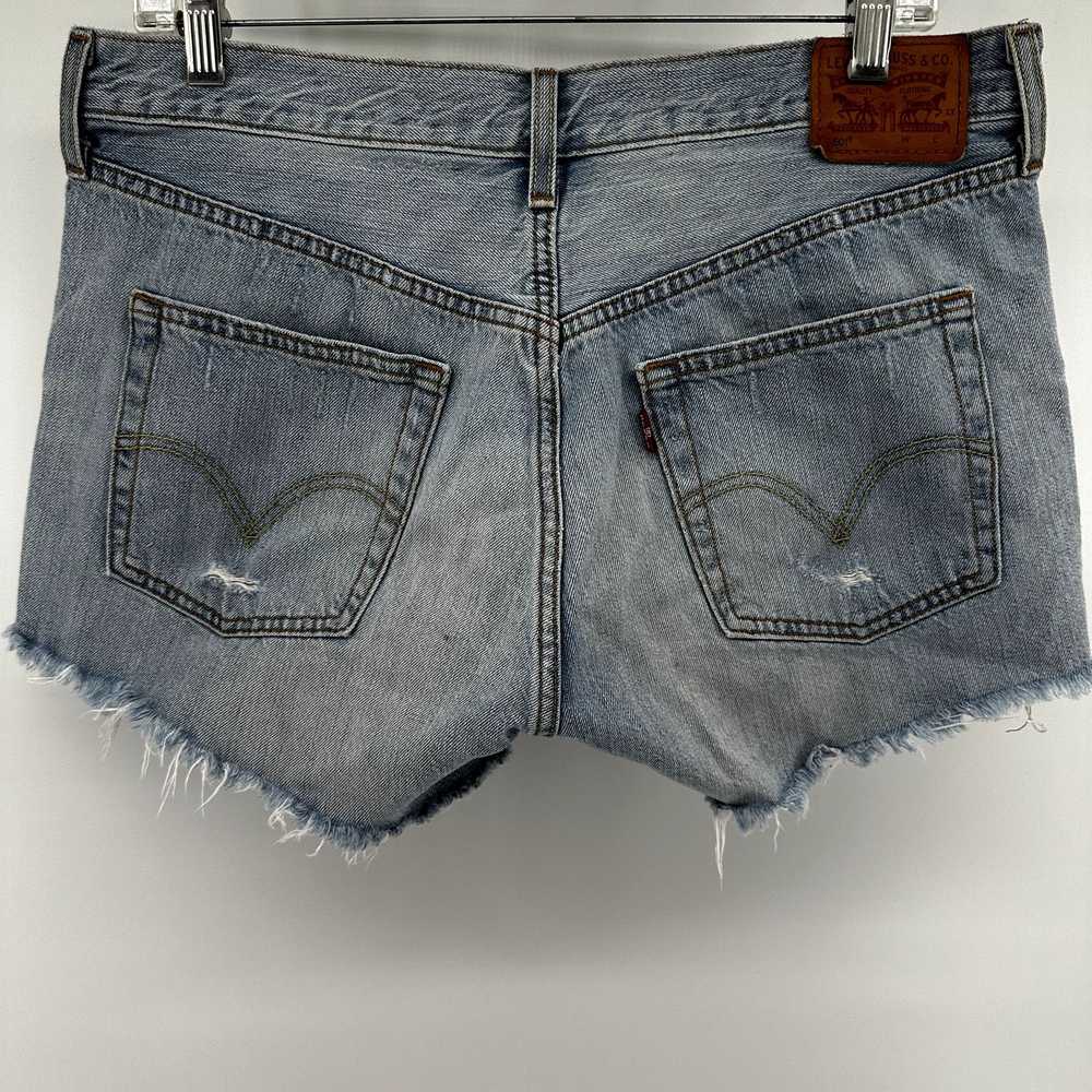 Levi's Levi's 501 Jean Shorts Cut Off Light Distr… - image 6