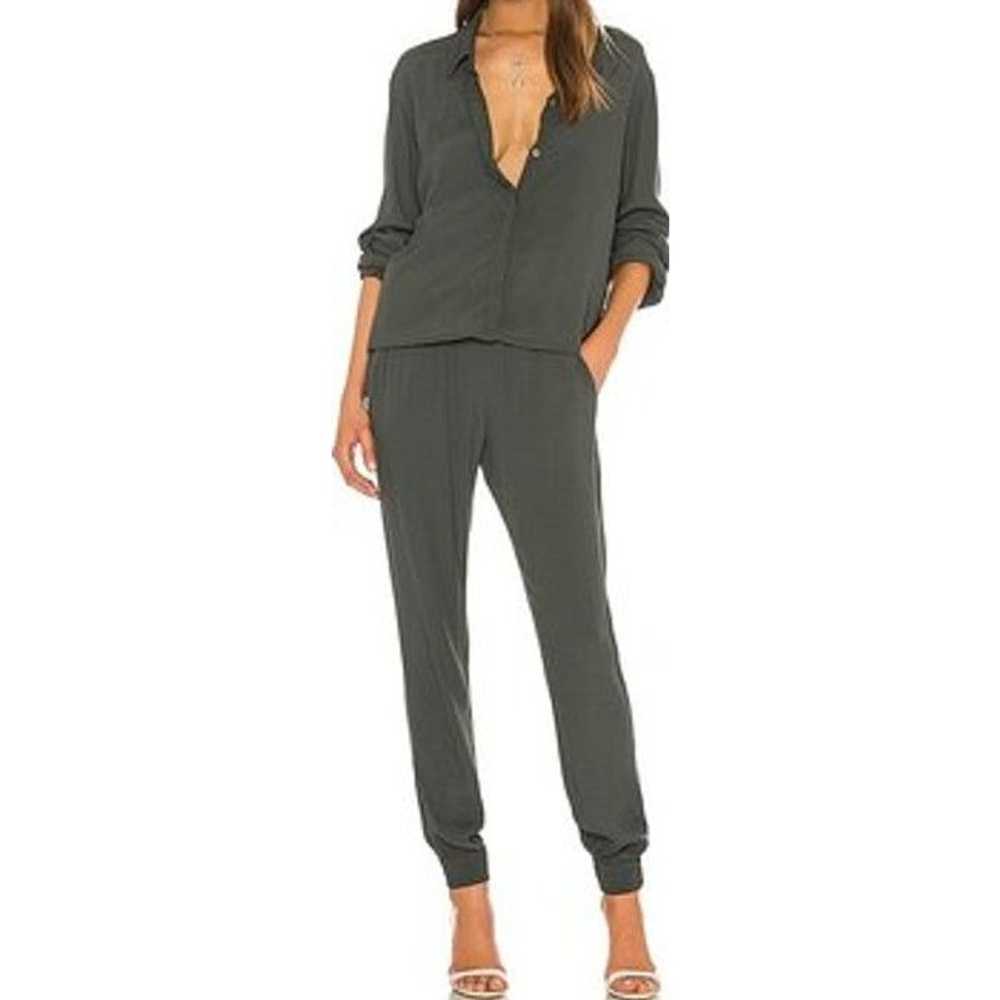 Monrow Monrow Crepe Long Sleeve Jumpsuit Button U… - image 1