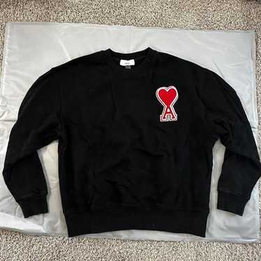 AMI Black AMI Paris Crewneck Sweatshirt - image 1