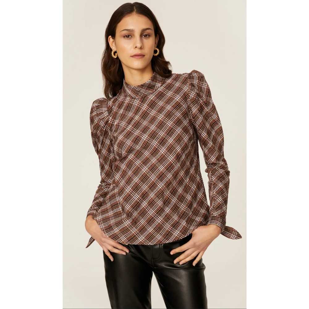 Veronica Beard Isabel Plaid Top Size 2 $375 - image 1