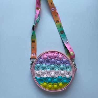 Designer Circular Crossbody Bag with Pop-it Senso… - image 1